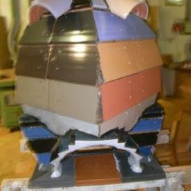Detailansicht bunte Ziegel