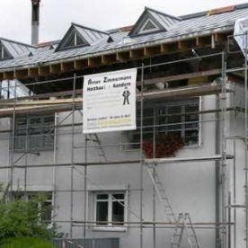 Gerüst am Haus