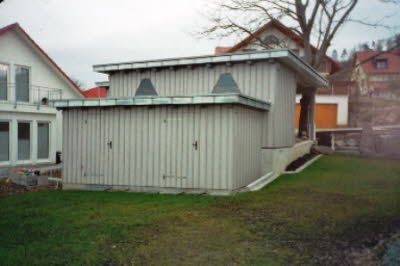 Carportanlage von hinten